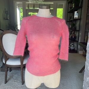 Dkny Coral Pink Crew Neck Sweater